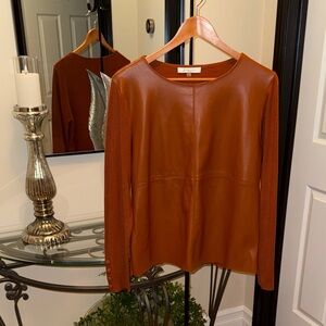 Sioni Women's leather like sweater